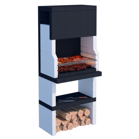 Linea VZ Stoccolma - Barbecue à bois et charbon en maçonnerie