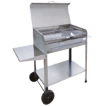 Mille Achille Medium - Barbecue à charbon en acier inox artisanal - 57,5x37 cm