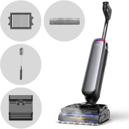 Tineco Floor One S9 Artist Steam Pro - Autolaveuse vapeur 3-en-1 : lave, aspire et nettoie à la vapeur