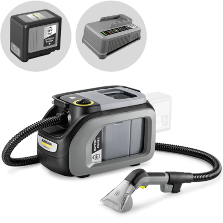 Karcher Pro Puzzi 2/1 Bp - Nettoyeur de tapis - Aspirateur portable - 36 V/6,0 Ah